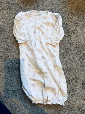 Kissy Kissy White and Pink Bunny Print Gown
